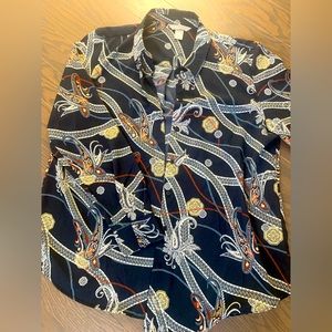 H&M blouse. Blue and marine style. New. Never worn. Size 10